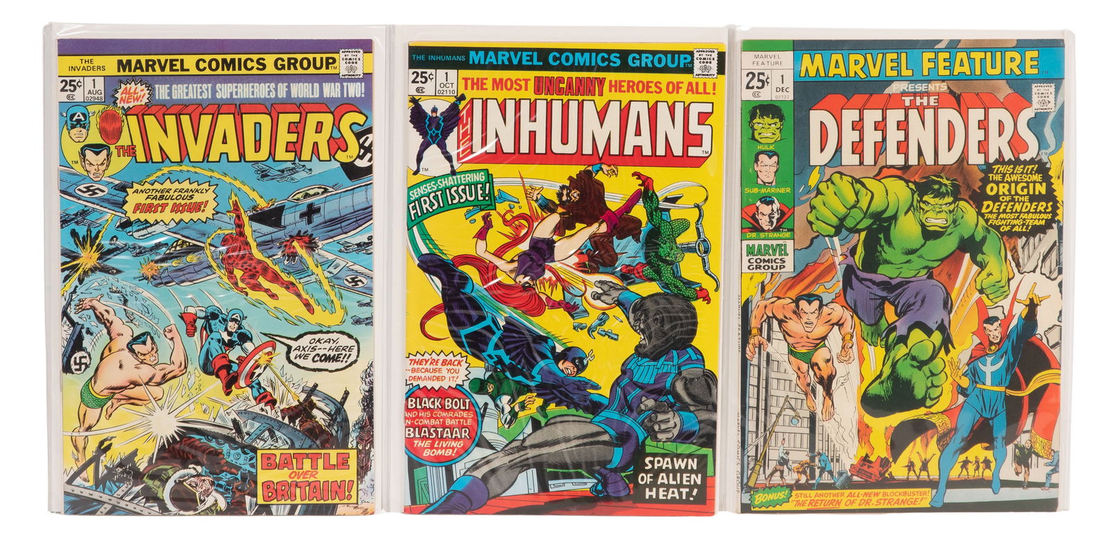 Marvel Bronze Age Defenders, Inhumans and Invaders Comic Book Assortment (1 of 2)