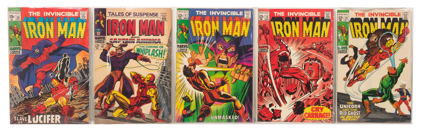 Marvel Silver, Bronze, Copper and Modern Age The Invincible Iron Man Comic Book Assortment (1 of 3)