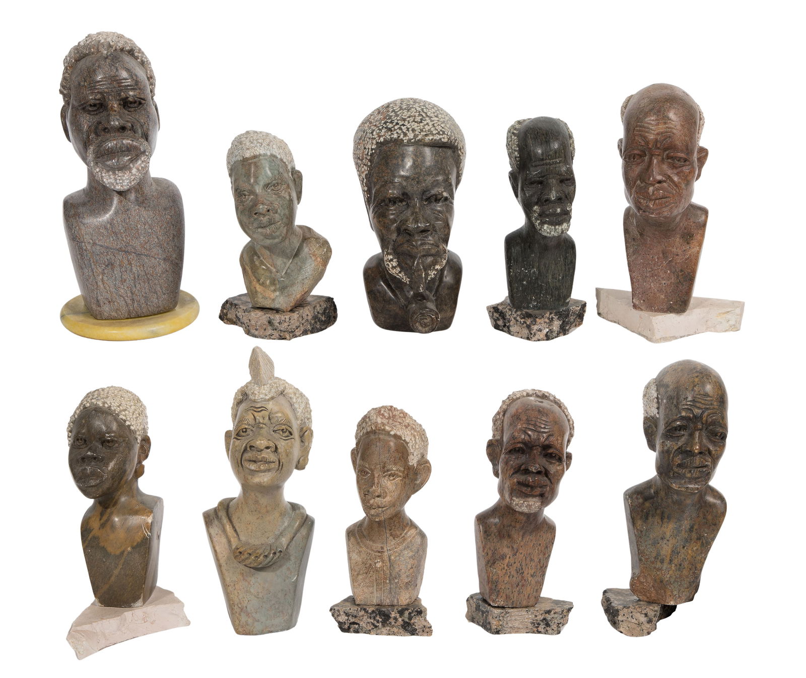 African Hardstone Bust Assortment (1 of 2)