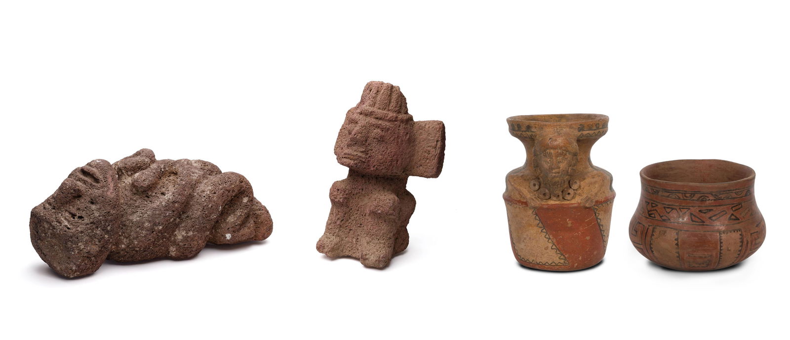 Pre-Columbian Style Sculpture and Painted Pottery Jar Assortment (1 of 9)