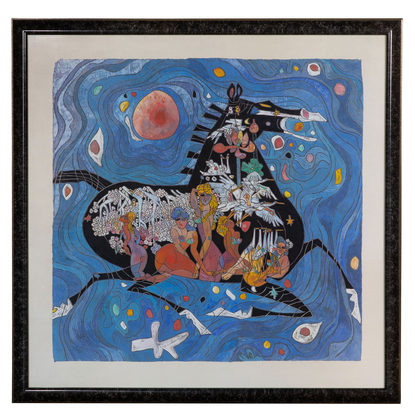 Tiefeng Jiang (Chinese, b.1938) Gouache on Rice Paper (1 of 3)