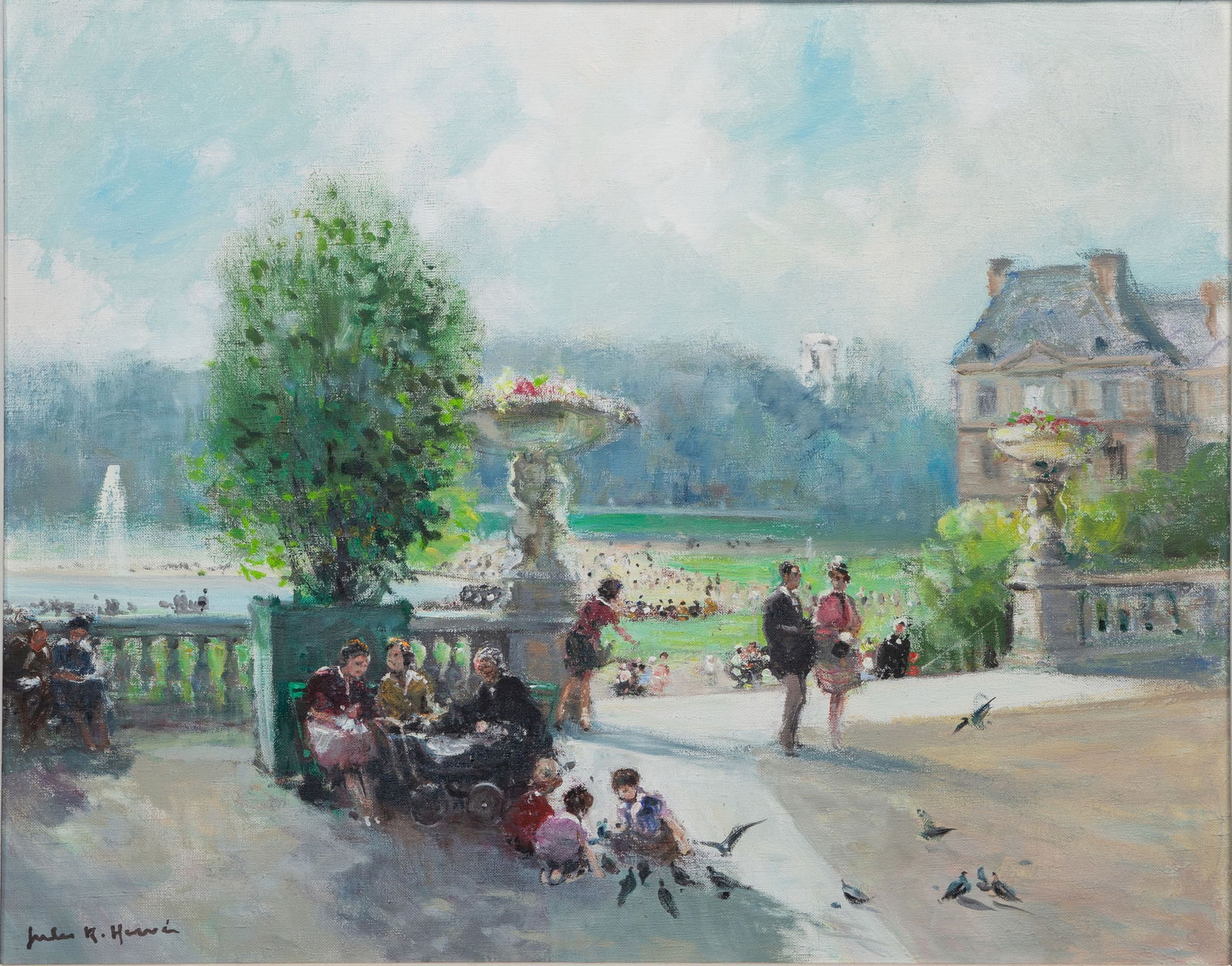 Jules Rene Herve (French, 1887-1981) Oil on Canvas (1 of 4)