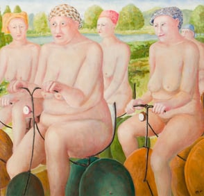 Aafke Godthelp (Dutch, 20th Century) Oil on Canvas Board