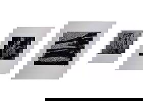 Aaron Siskind (American, 1903-1991) Photograph Assortment: Aaron Siskind (American, 1903-1991) Photograph Assortment (3) items including 'Vermont 147' dated 1987 and 'Rome 38' dated 1977, both ink signed, dated and titled in lower margins, both corner mounted