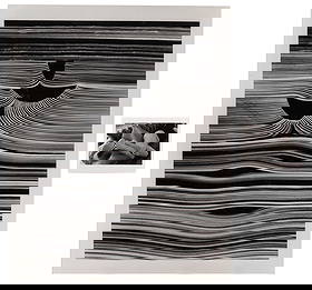 Kenneth Josephson (American, b.1932) Photographs: Kenneth Josephson (American, b.1932) Photographs (2) items including 'Chicago (88-4-235)' pencil signed, #7/25 verso, 2001 printing of the 1988 image of stacked open books and a real photo greeting ca