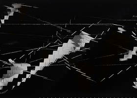 Nathan Lerner (American, 1913-1997) 'Paper on String' Gelatin Silver Print: Nathan Lerner (American, 1913-1997) 'Paper on String' Gelatin Silver Print Undated and unsigned, an abstract composition of ribbons of paper draped on a network of taut strings from the 1938 portfolio