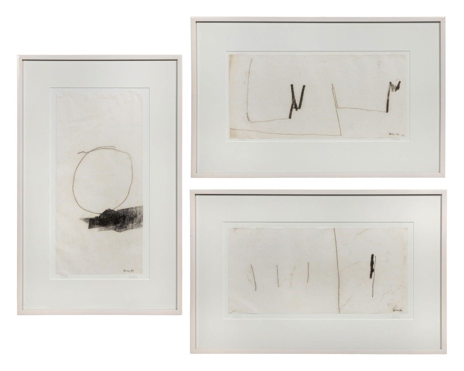 Mira Schendel (Brazilian, 1918-1988) Monotype on Paper Assortment (1 of 3)