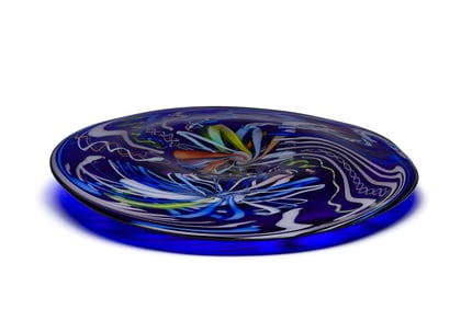 Rollin Karg (American, b.1944) Art Glass Disc