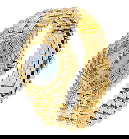 Breitling Starliner 18k Yellow Gold Wristwatch: Breitling Starliner 18k Yellow Gold Wristwatch Lady's wristwatch, ref K71340, serial #937425, limited edition #13/25, quartz movement, mother-of-pearl dial, illuminated hands, indexes of diamonds and