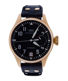 IWC Schaffhausen 18k Yellow Gold Case and Buckle Big Pilot Wristwatch