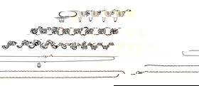 Ross Simons 14k White Gold Earring Assortment: Ross Simons 14k White Gold Earring Assortment (14) total items including (8) pairs of knot style pierced earrings, some having original boxes; together with an emerald cut diamond ring, a necklace hav