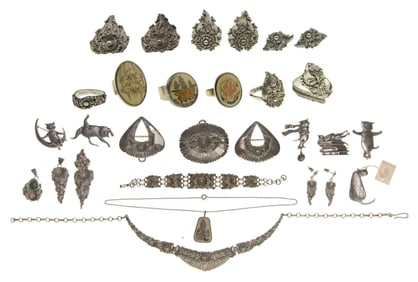 Native American Mel Tsosie Sterling Silver Jewelry Assortment