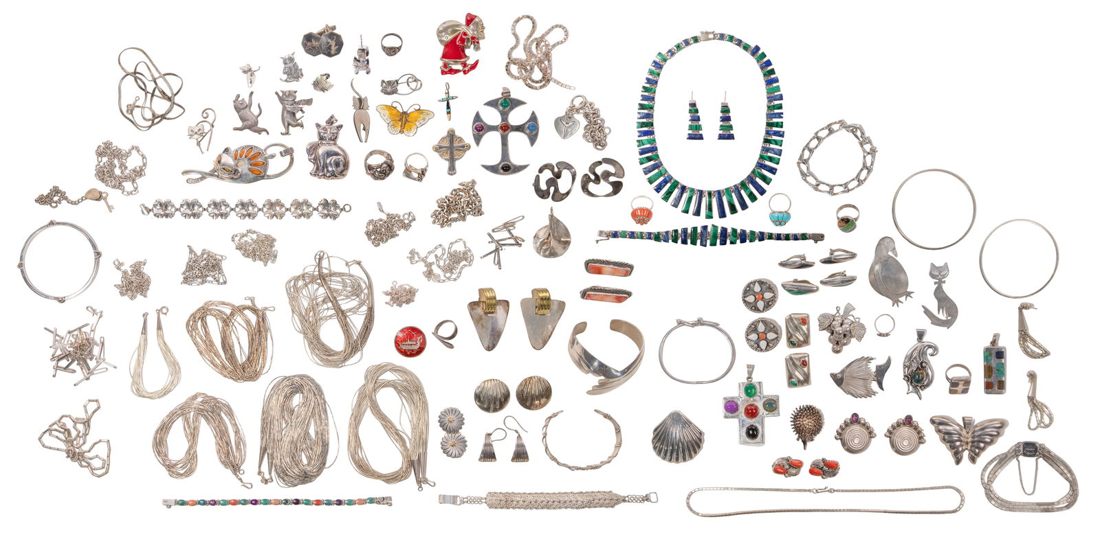Native American and Mexican Sterling Silver Jewelry Assortment (1 of 3)
