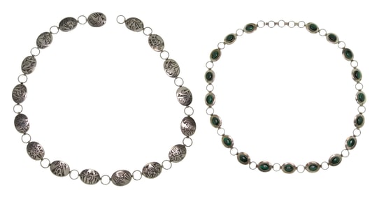 Native American Signed Sterling Silver Belts