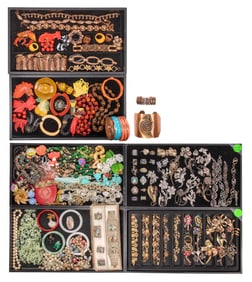 Sterling Silver, Copper, Bakelite, Celluloid and Costume Jewelry Assortment