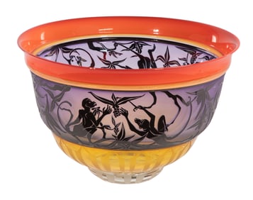 Gary Genetti (American, 20th Century) Art Glass Bowl