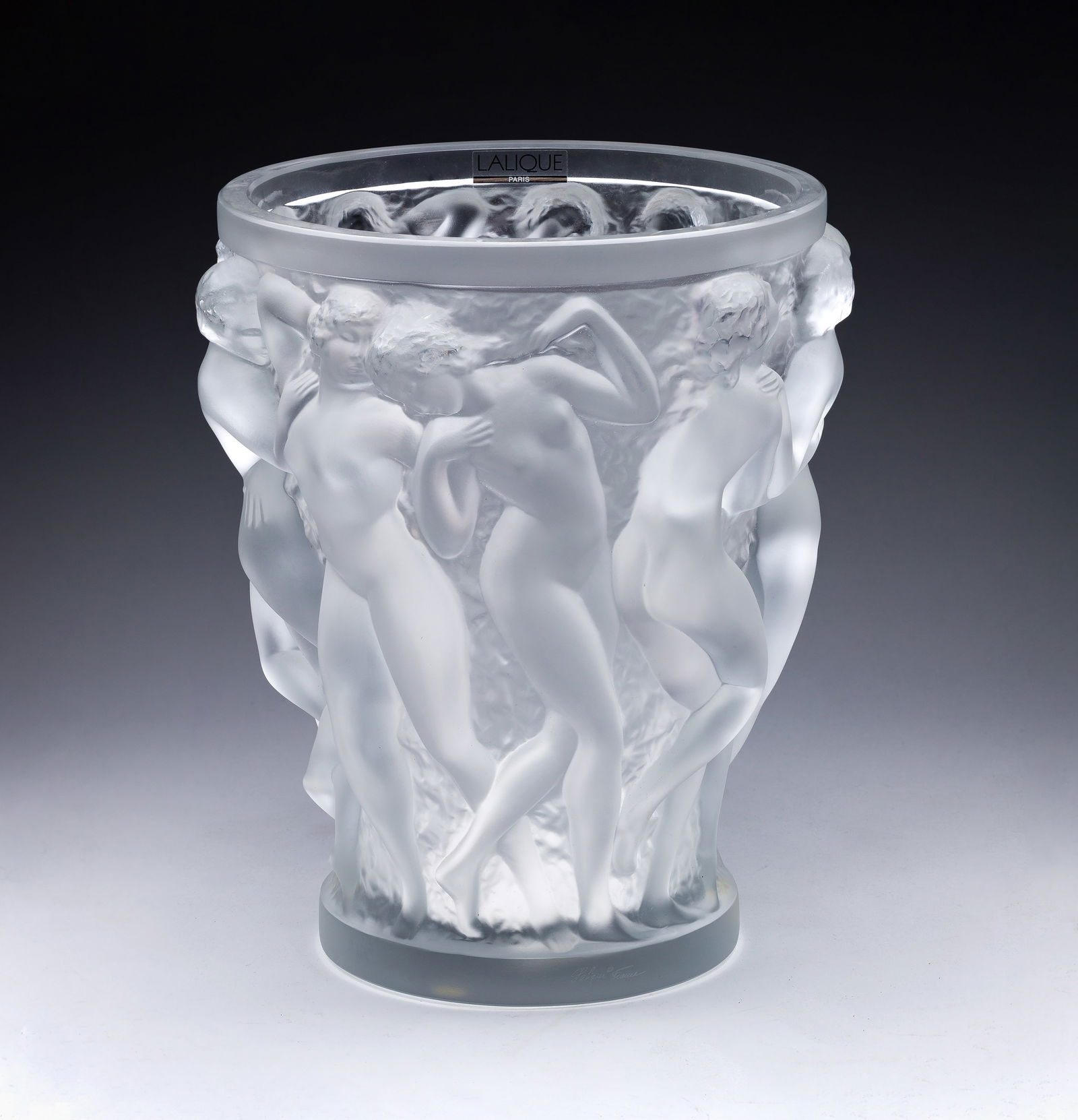 Lalique Crystal Bacchantes Vase (1 of 3)