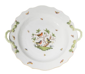 Herend Rothschild Bird Porcelain Round Chop Platter