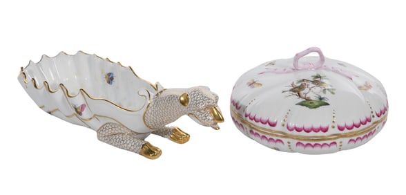 Herend Rothschild Bird Porcelain Candy Dishes
