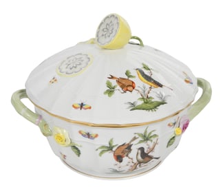 Herend Rothschild Bird Porcelain Lidded Tureen