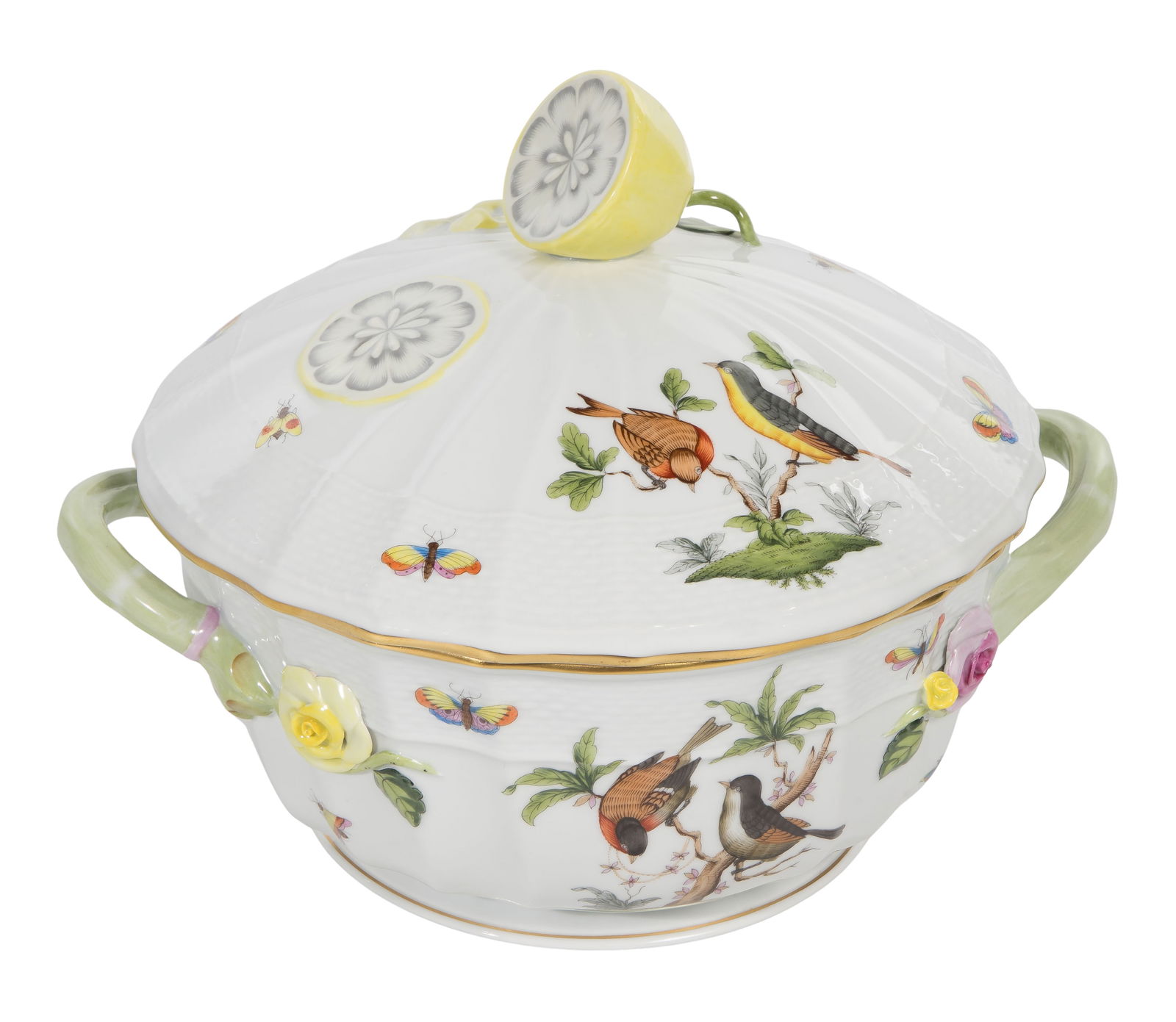 Herend Rothschild Bird Porcelain Lidded Tureen (1 of 3)