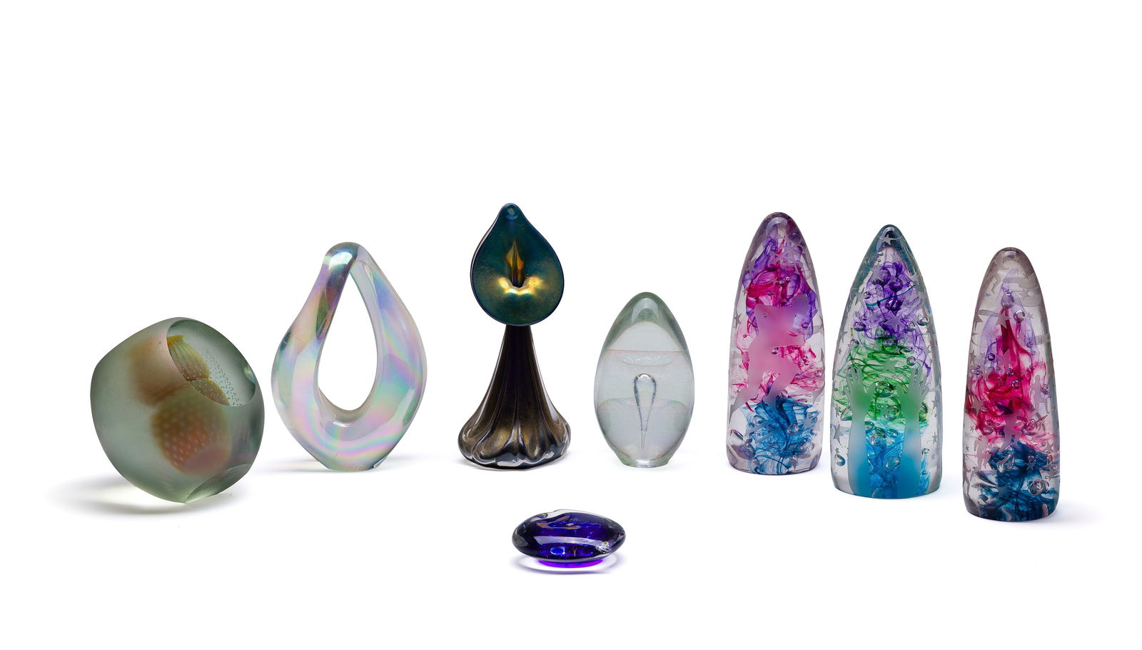 Duncan McClellan (American, b.1955) Art Glass Paperweight Assortment (1 of 9)