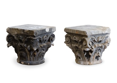 Neoclassical Style Concrete Garden Pedestals