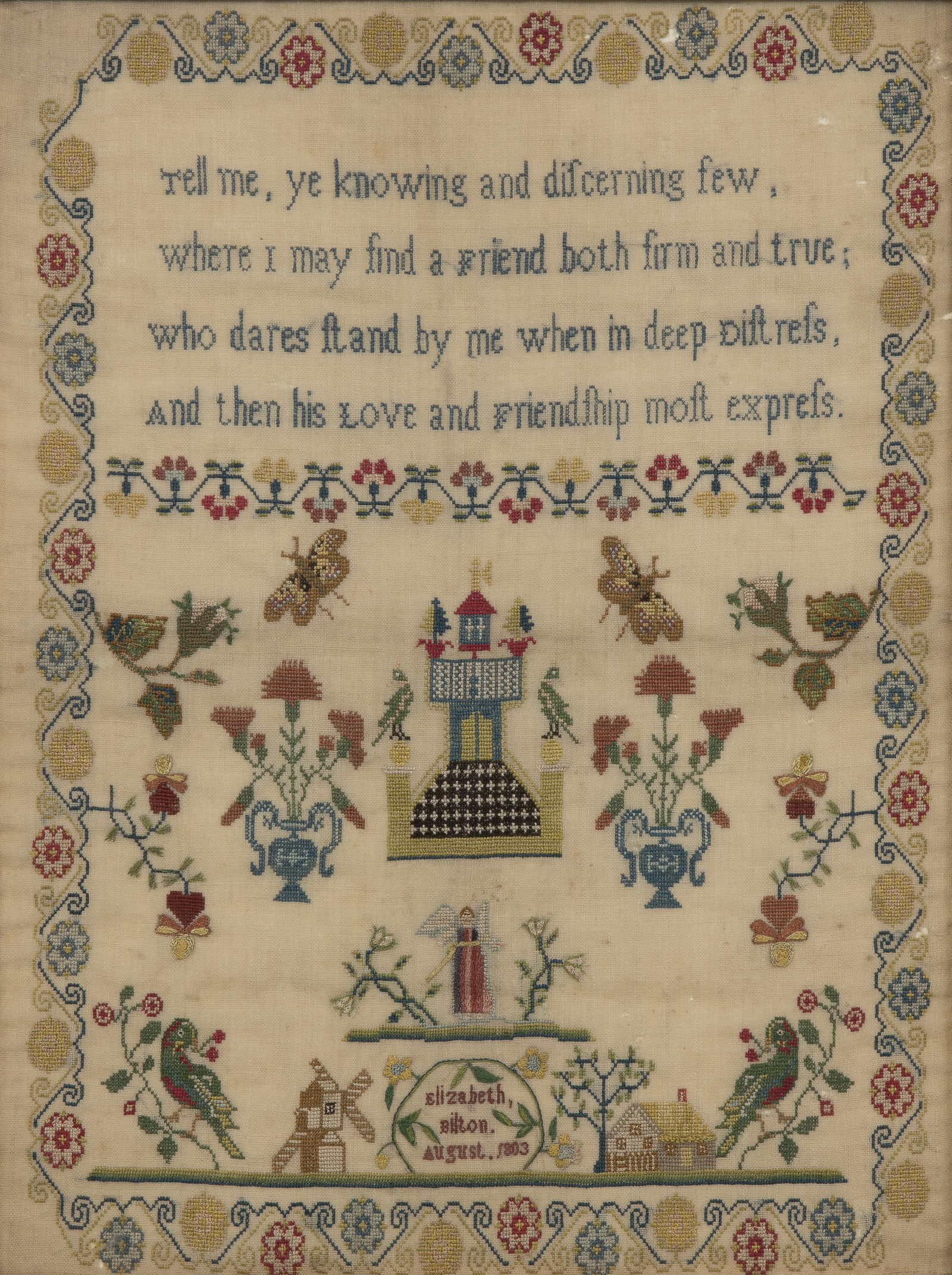 1803 Embroidery Sampler (1 of 3)