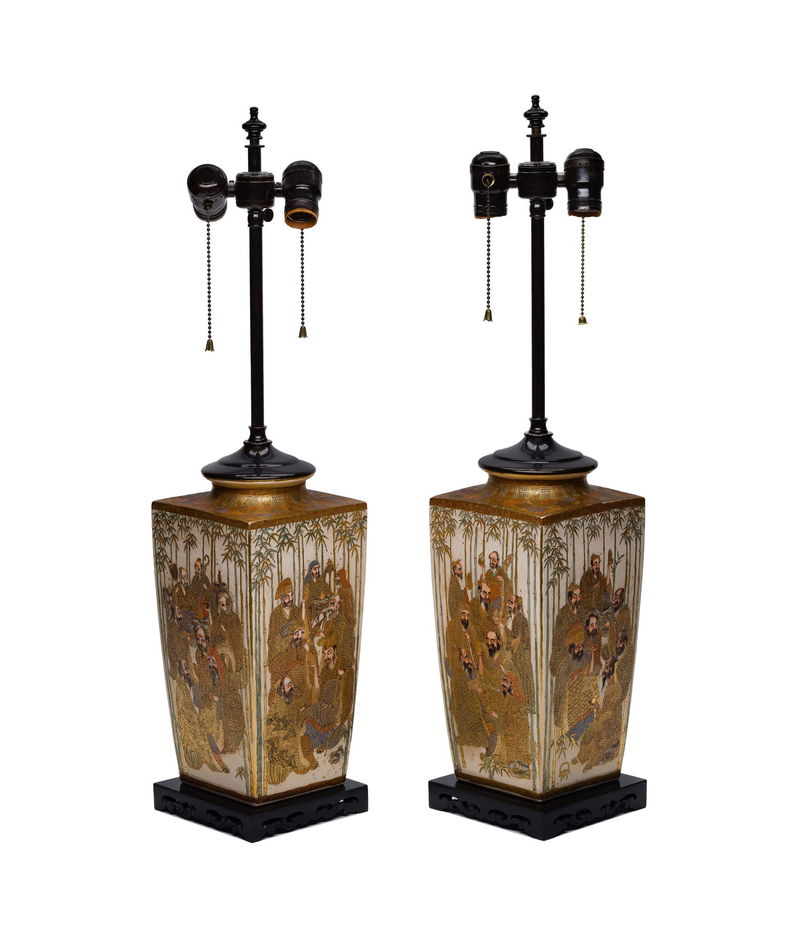 Japanese Satsuma Table Lamps (1 of 2)