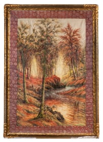 Japanese Embroidered Silk Textile