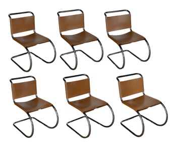 Attributed to Mies Van Der Rohe (German / American, 1886-1969) MR Side Chair Collection