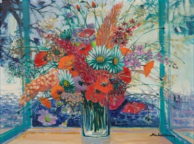 Michel Henry (French, 1928-2016) 'Le Bouquet de Californie' Oil on Canvas
