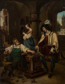 Continental School (19th Century) Oil on Canvas