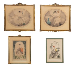 Louis Icart (French, 1888-1950) Hand-Colored Etchings