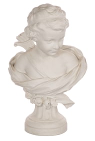 Agathon Leonard (French, 1841-1923) Sevres Cupid Bust