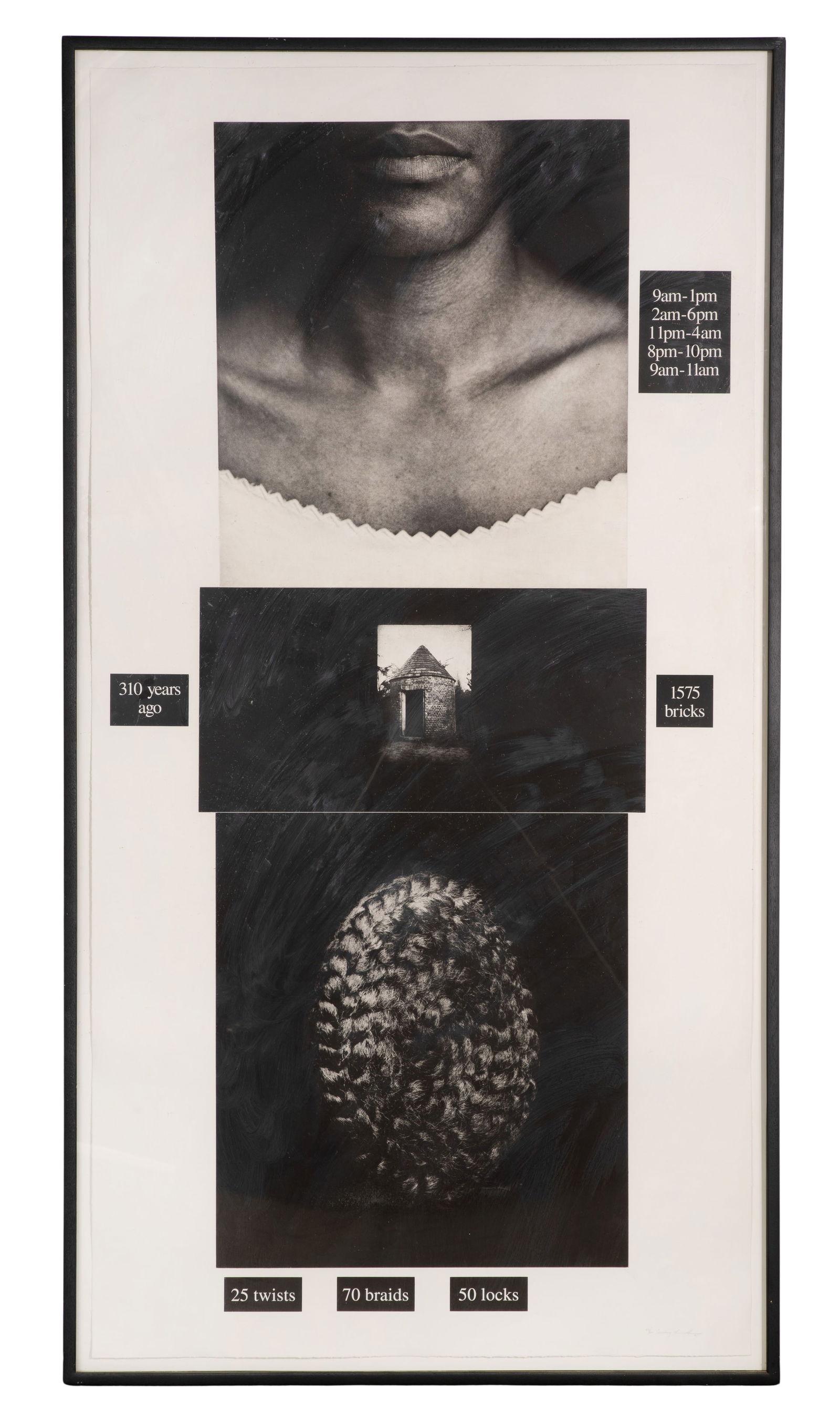 Lorna Simpson (American, b.1960) 'Counting' Photogravure with Screenprint (1 of 5)