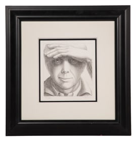 George Tooker (American, 1920-2011) 'Self-Portrait I' Lithograph