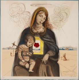 Salvador Dali (Spanish, 1904-1989) 'Mystical Rose Madonna' Lithograph