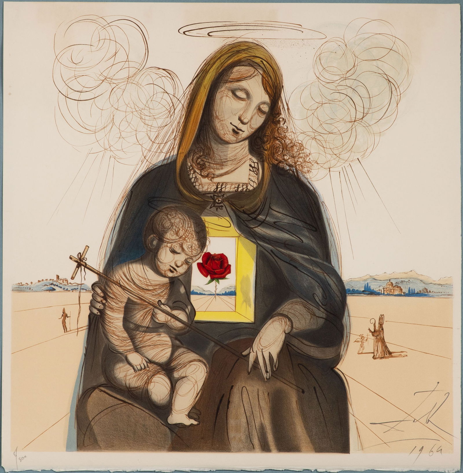 Salvador Dali (Spanish, 1904-1989) 'Mystical Rose Madonna' Lithograph (1 of 4)