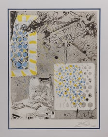 Salvador Dali (Spanish, 1904-1989) 'The Reading Don Quixote' Color Lithograph