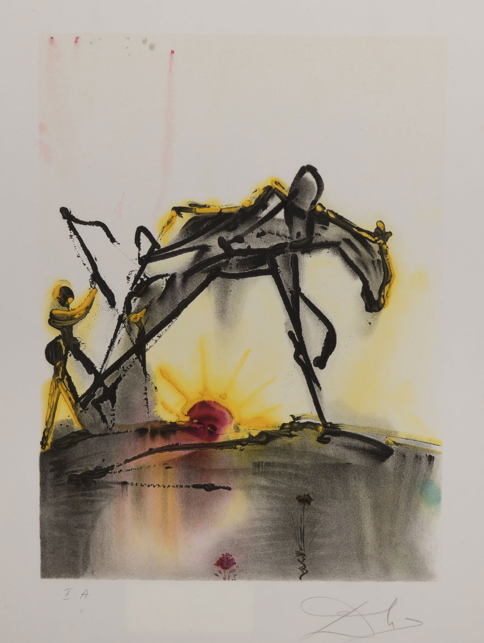 Salvador Dali (Spanish, 1904-1989) 'Work Horse' Lithograph (1 of 3)