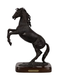 Dan Pogue (American, b.1943) 'Unpleasant Encounter' Bronze Sculpture