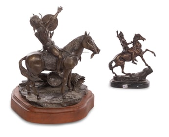 H. Cheever (20th Century) 'Prayer for a Fallen Warrior' Bronze Sculpture