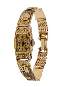 Monte Cristo 14k Yellow Gold Case and Band Wristwatch