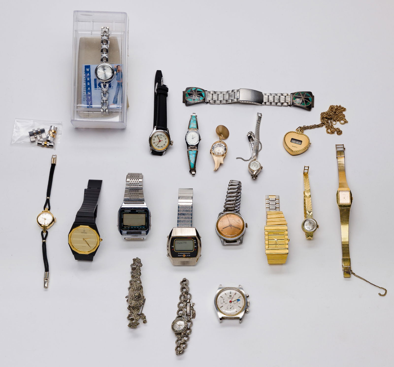 Tissot, Bucherer and Other Wristwatch Assortment: Tissot, Bucherer and Other Wristwatch Assortment Including a Tissot chronograph serial #1812721 dating to 1947 having a 17-jewel movement, (2) Bucherer wristwatches and others Property from: an Estate