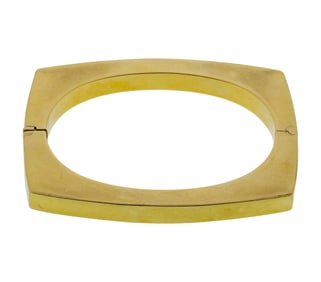18k Yellow Gold Hinged Bangle Bracelet