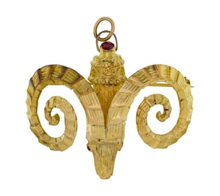 Zolotas 18k Yellow Gold Pendant / Brooch