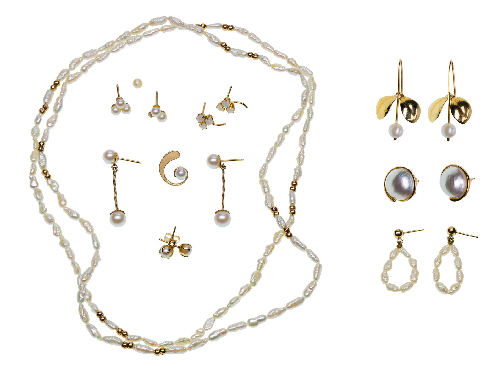 14k Yellow Gold and Pearl Jewelry Assortment (1 of 1)