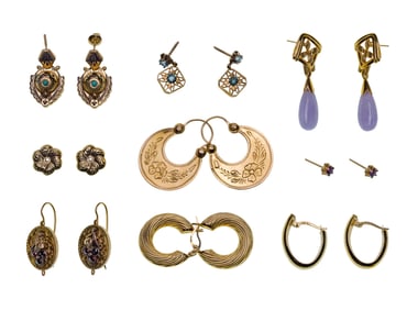 14k Yellow Gold Earring Assortment