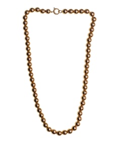 14k Yellow Gold Bead Necklace